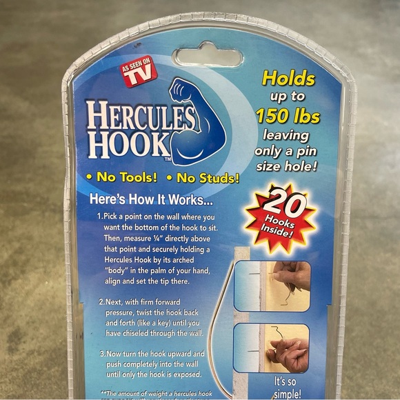 Hercules Hook 20 Pack w Laser Marker As Seen On TV New Sealed NOS - Picture 5 of 6